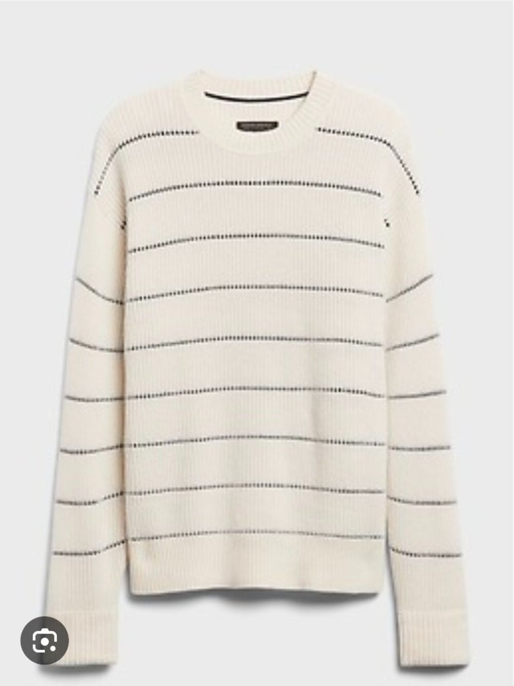 Banana Republic Mariner Stripe Sweater - Transition Cream White - Men's Size M